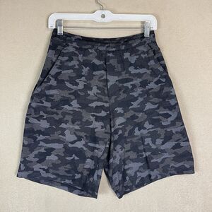 Lululemon Shorts Mens Small‎ Gray Black Camo Pace Breaker Athletic Performance
